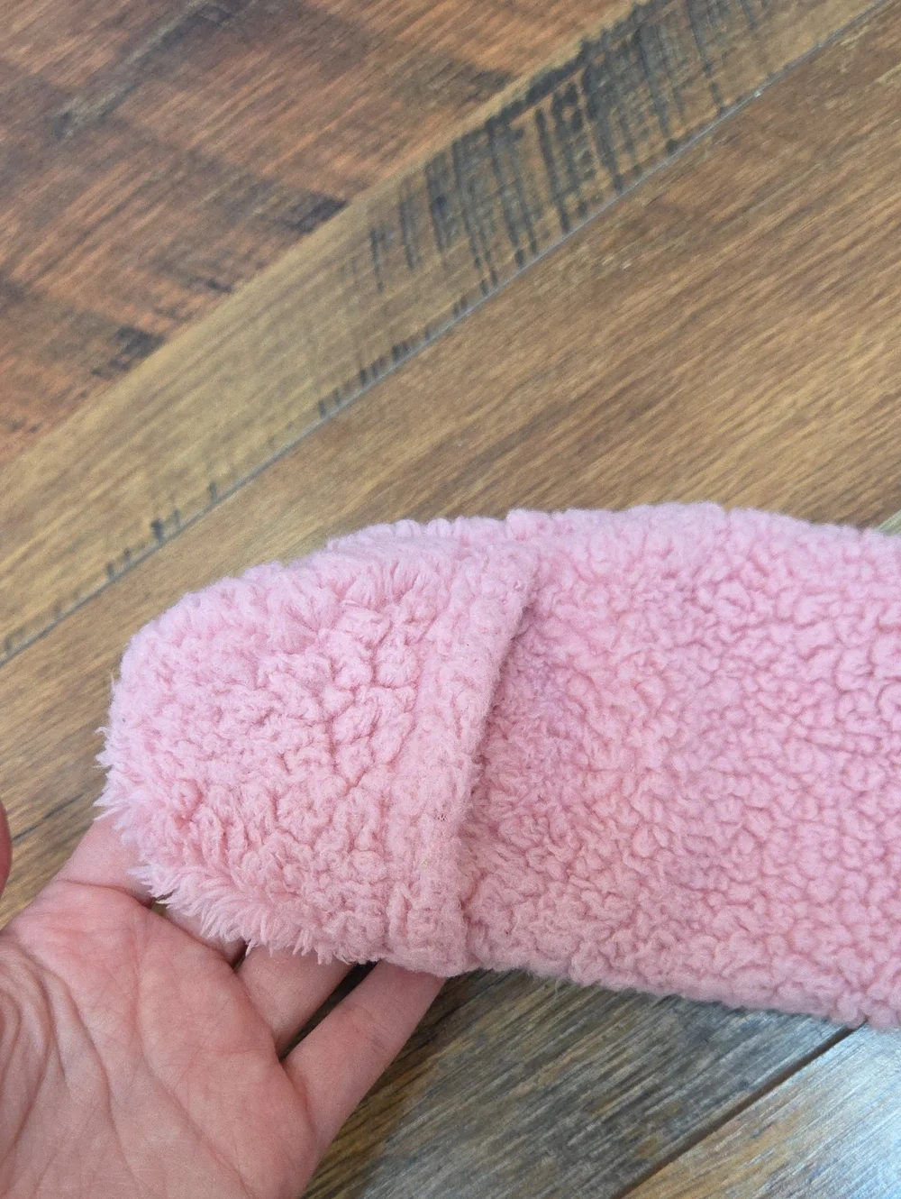 Carter's Pink Sherpa Fleece Hooded Footie One-piece Suit, Size 6 Months